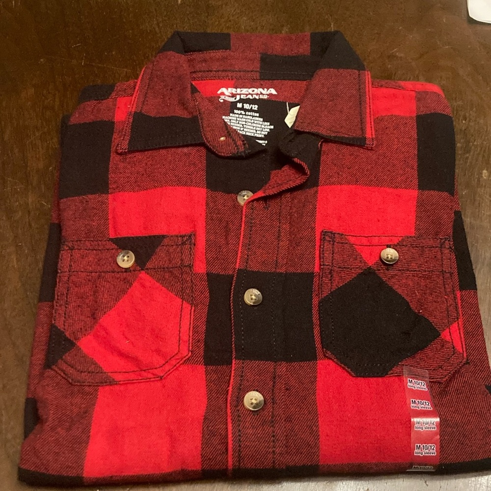 Arizona Jean Co. Red and Black Checkered Shirt